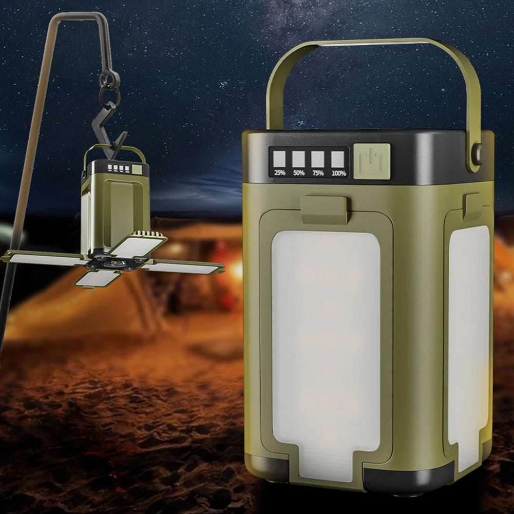 APWIKOGER Rechargeable Lantern Solar Camping Power Bank Portable Flashlight