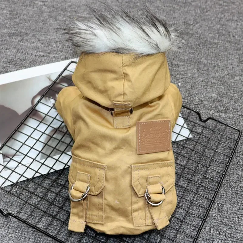 NONECN Winter Dog Coat Jacket Thick Warm Hoodie For Dogs