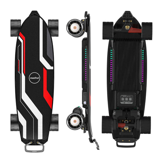 Maxfind Cyber Mini X Belt-Driven Portable Electric Skateboard With Remote