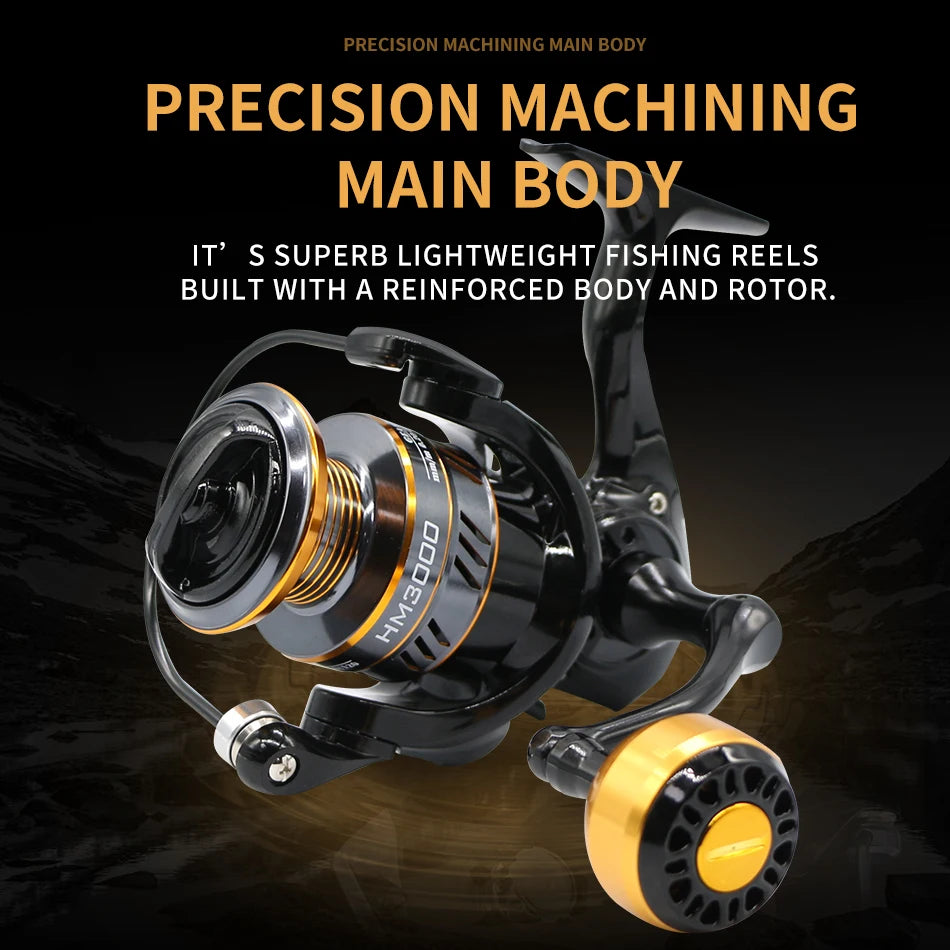 Rooblinos Spinning Fishing Reel 10kg Max Drag Metal Wheel