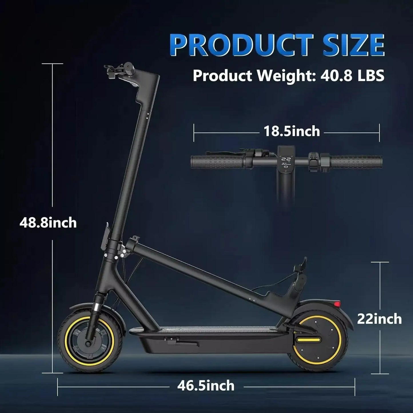 AOVOPRO ESMAX Electric Scooter 500W 40 To 60km Range Foldable