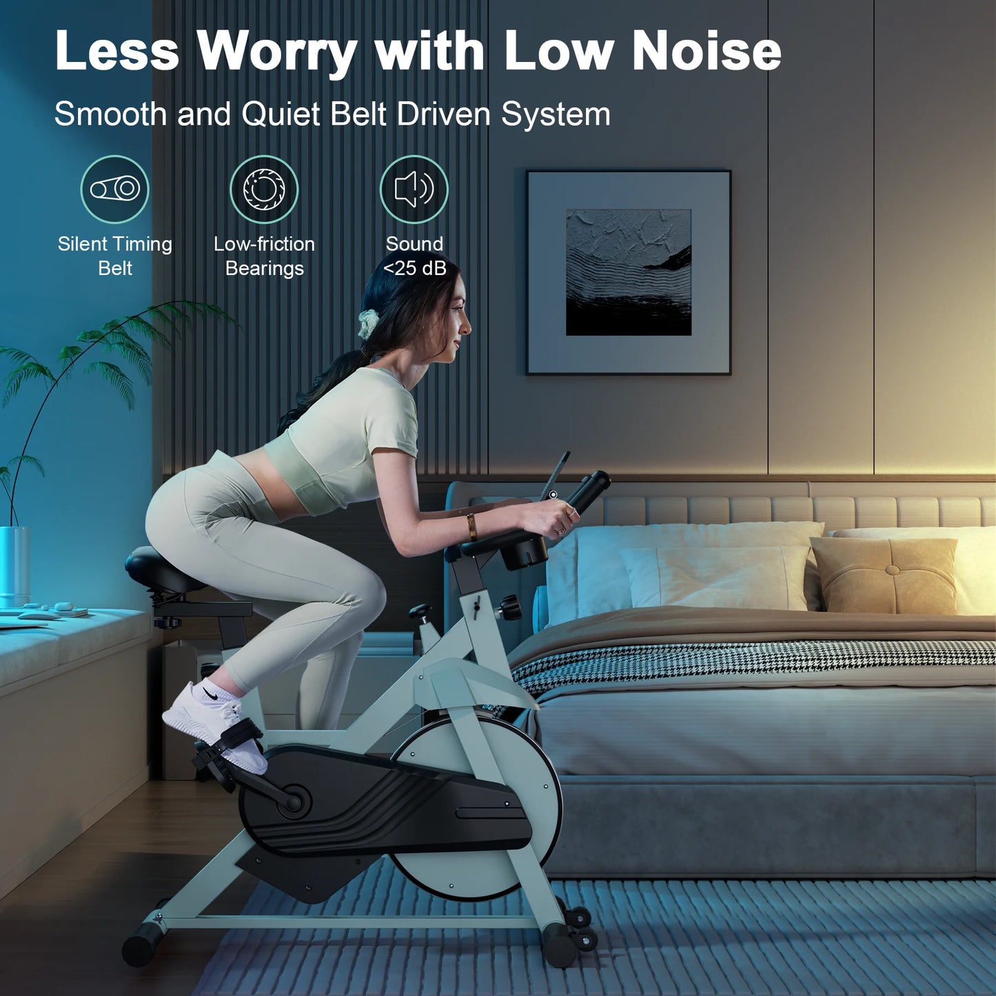 Superun Magnetic Exercise Bike 32-Level Resistance For Home