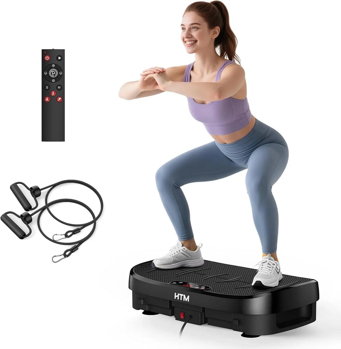 HTM Silent Vibration Plate Exercise Machine Whole Body 120 Levels