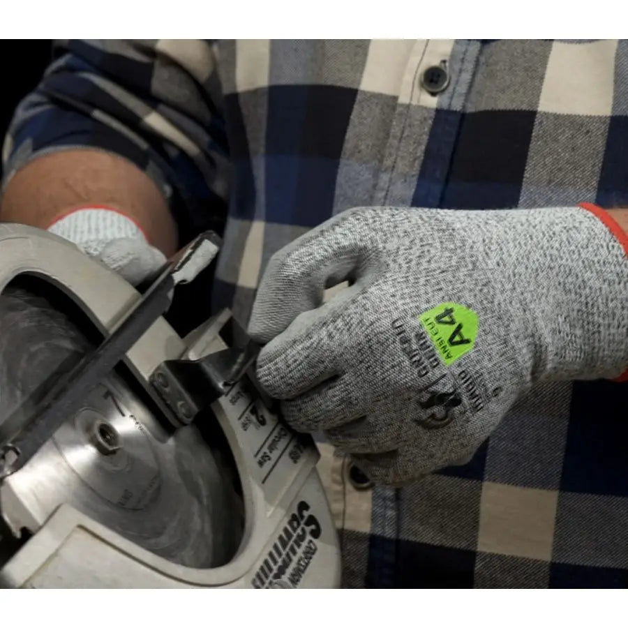 XMSJ ANSI A4 Polyurethane Coated Work Gloves Dexterous Handling