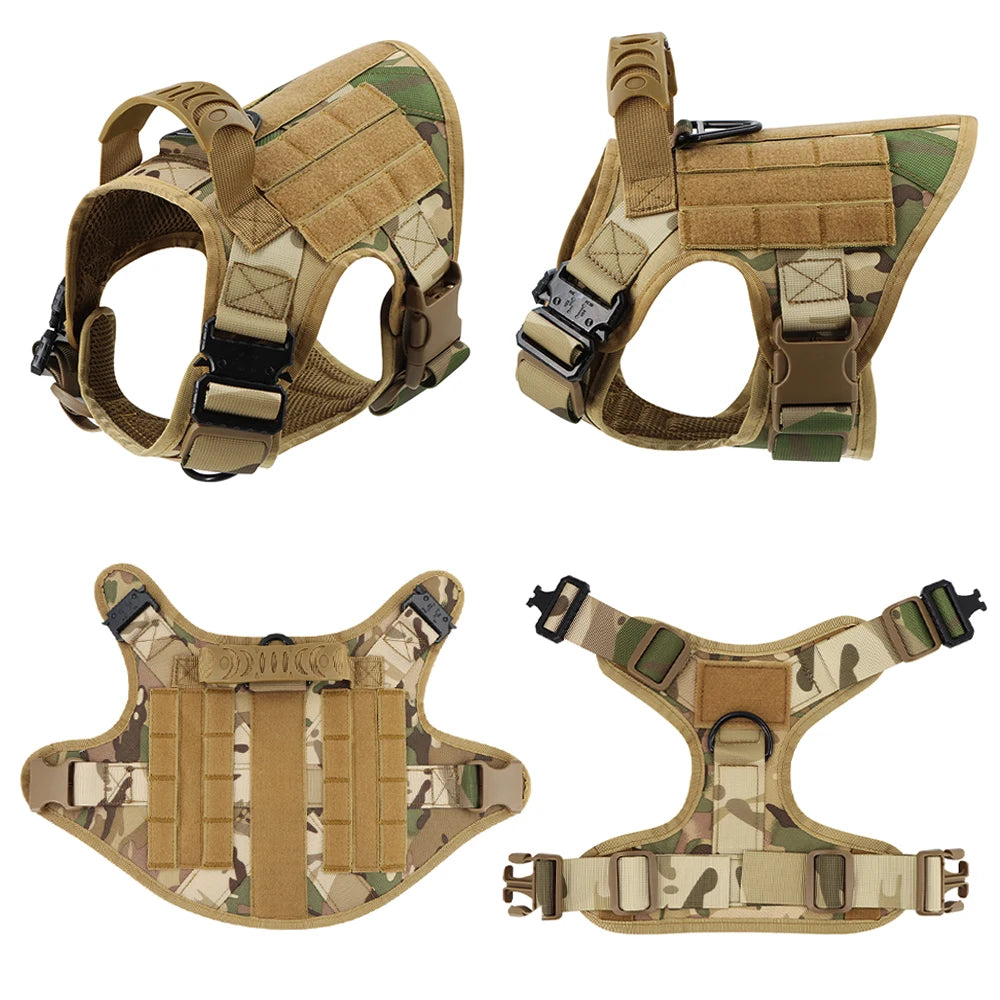 PETRAVELCN Tactical Dog Harness Vest For Dogs No Pull