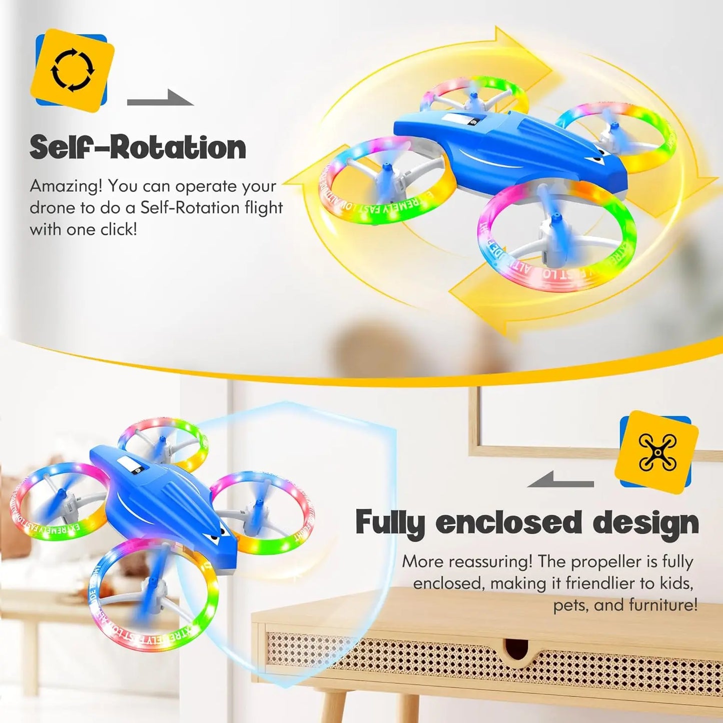 Kids Drone With 3D Flips And Altitude Hold For Beginners
