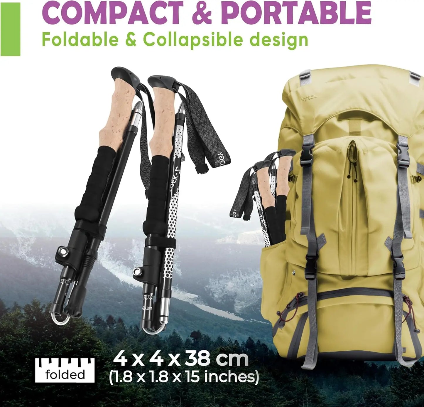 Collapsible Hiking Poles For Seniors And All Hikers Balance Support