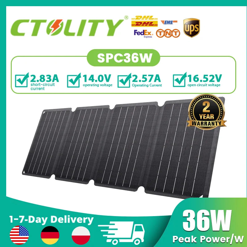 CTOLITY Portable Solar Panel Kit 400W 200W 100W Foldable MPPT