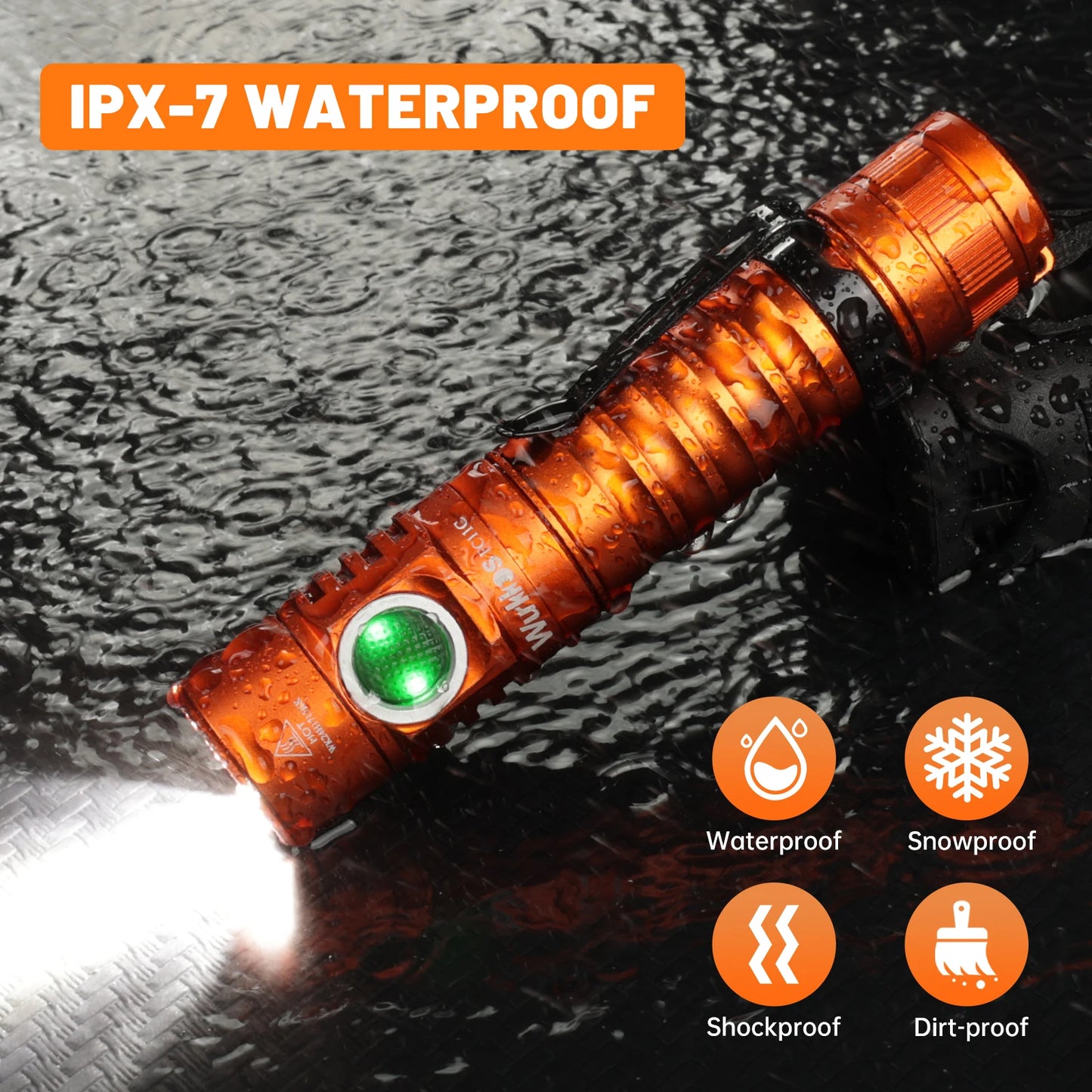 Wurkkos FC11C Flashlight Mountaineering Edition USB C Charging 18650 Battery