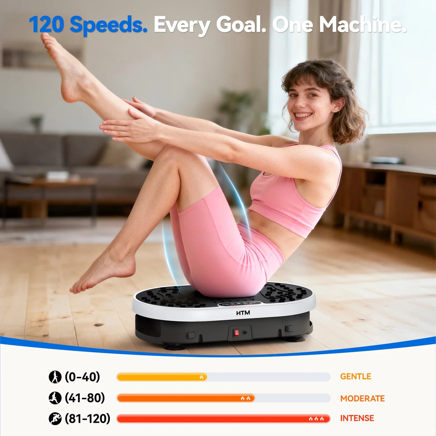 HTMM High Frequency Vibration Plate Fitness Platform With Remote Control