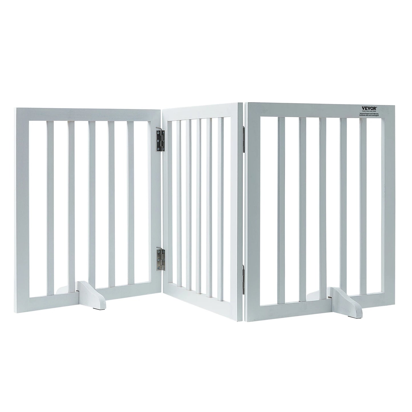 SucceBuy Free Standing Dog Gate Three Panel Foldable Pet Barrier