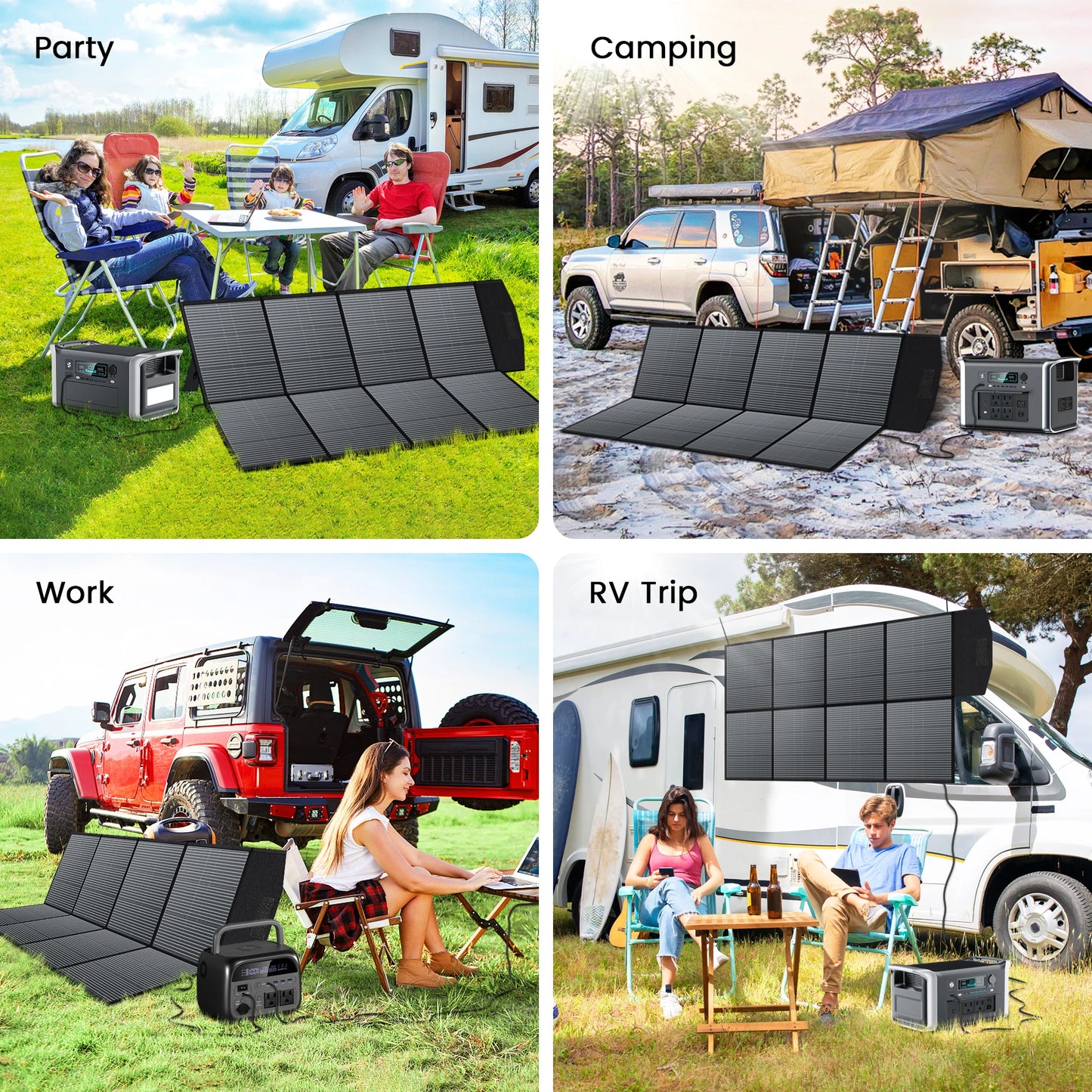 CTOLITY Portable Solar Panel Kit 400W 200W 100W Foldable MPPT