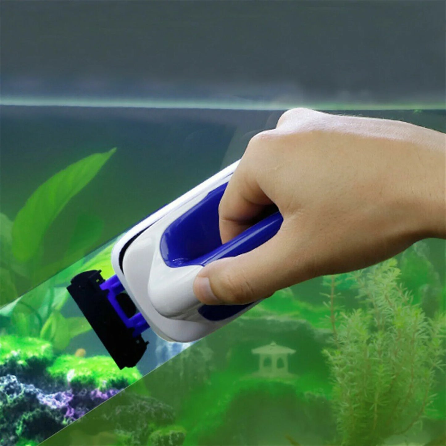 Magnetic Brush Aquarium Algae Scraper Glass Cleaner Strong Suction