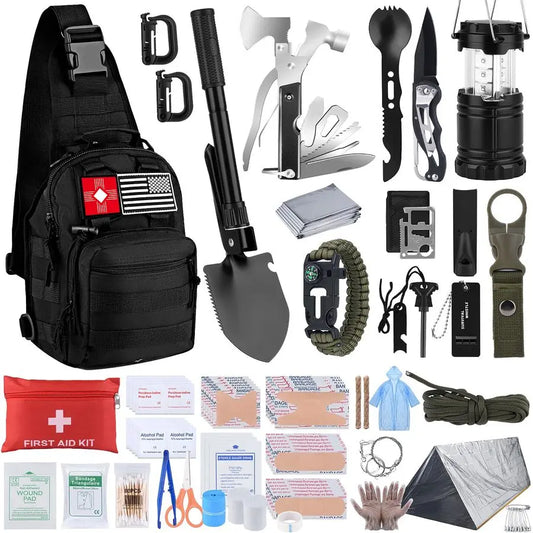 Emergency Survival Kit 251 Essentials With Crossbody Bag