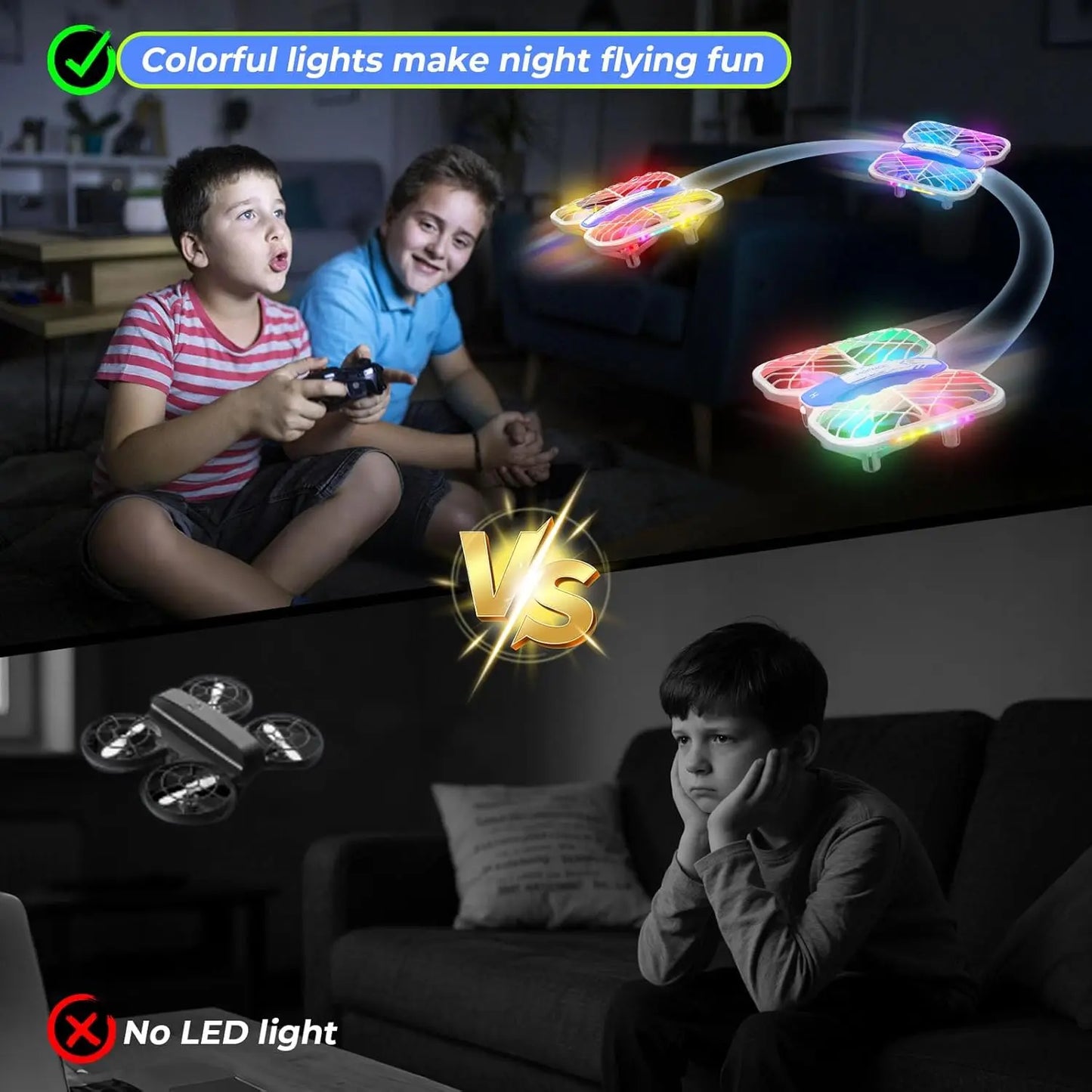 Kids Beginner Indoor Drone With Propeller Guard And Altitude Hold