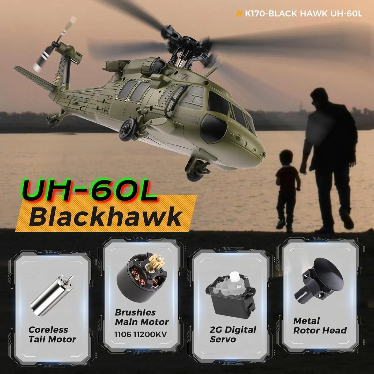 WLtoys K170 Brushless 4CH RC Helicopter With Three Batteries