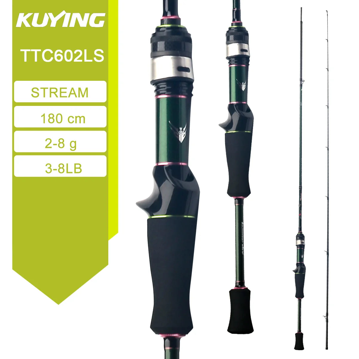 Kuying Teton Stream Fishing Rod Fast Action 6 to 10lb Carbon