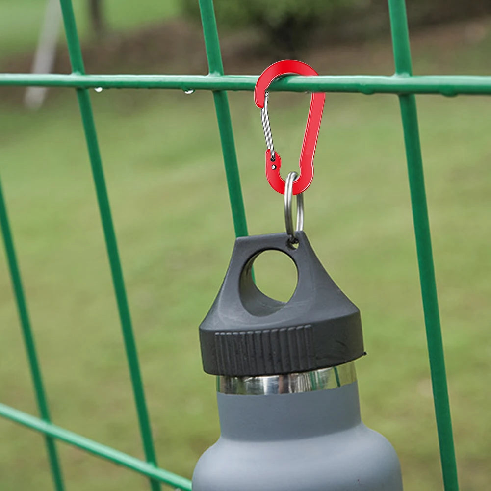 Aluminum Alloy Carabiner Keychain 6Pcs Outdoor Camping Climbing Gear